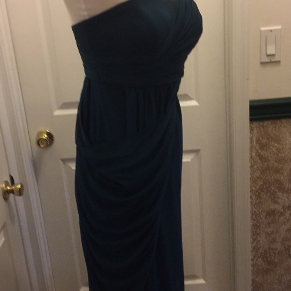 David’s Bridal formal teal dress - Picture 3 of 6